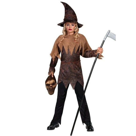 Small (6/7) Corn Goblin Halloween Costume Youth Kids Unisex 4-Piece Set New - Picture 1 of 3